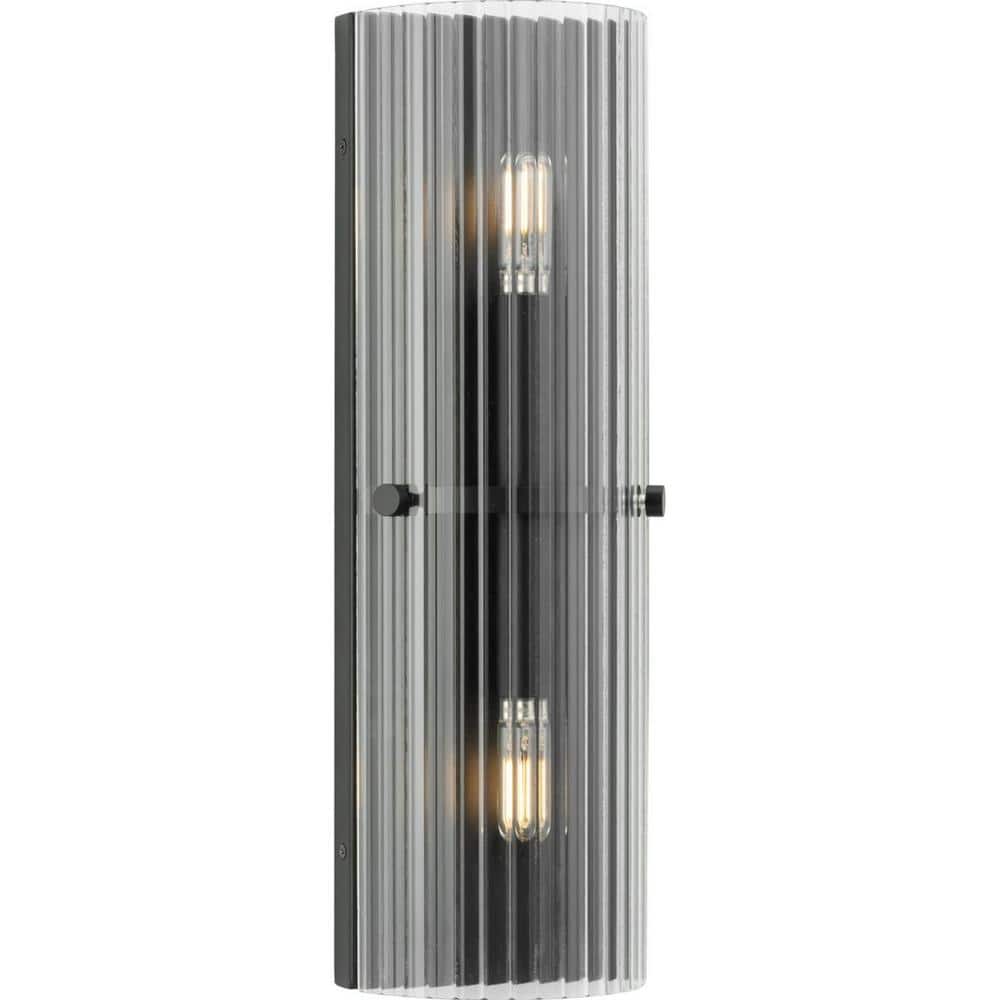 Seville Collection 2-Light Matte Black Contemporary Wall Sconce price history on PriceWatchPro