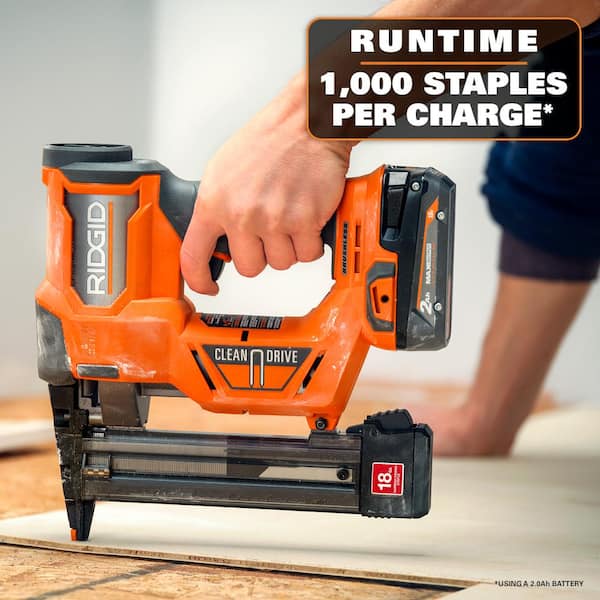 Ridgid 18V Cordless 23 Gauge 1-3/8 in. Headless Pin Nailer Kit with 2.0 Ah Battery and Charger