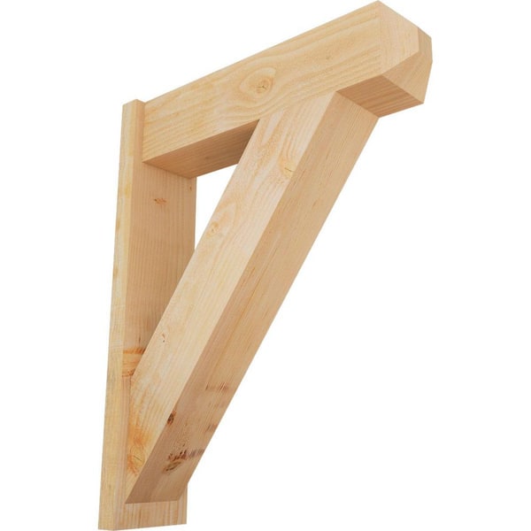 Ekena Millwork 8 in. x 38 in. x 30 in. Traditional Craftsman Rough Sawn Douglas Fir Outlooker