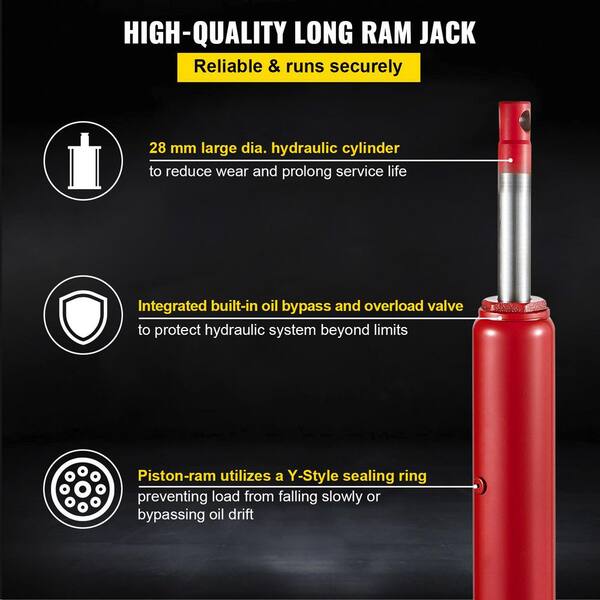 SKYSHALO Hydraulic Long Ram Jack, 4 Tons/8818 lbs. Capacity