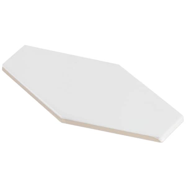 Ivy Hill Tile Birmingham Hexagon Bianco 4 in. x 8 in. Polished