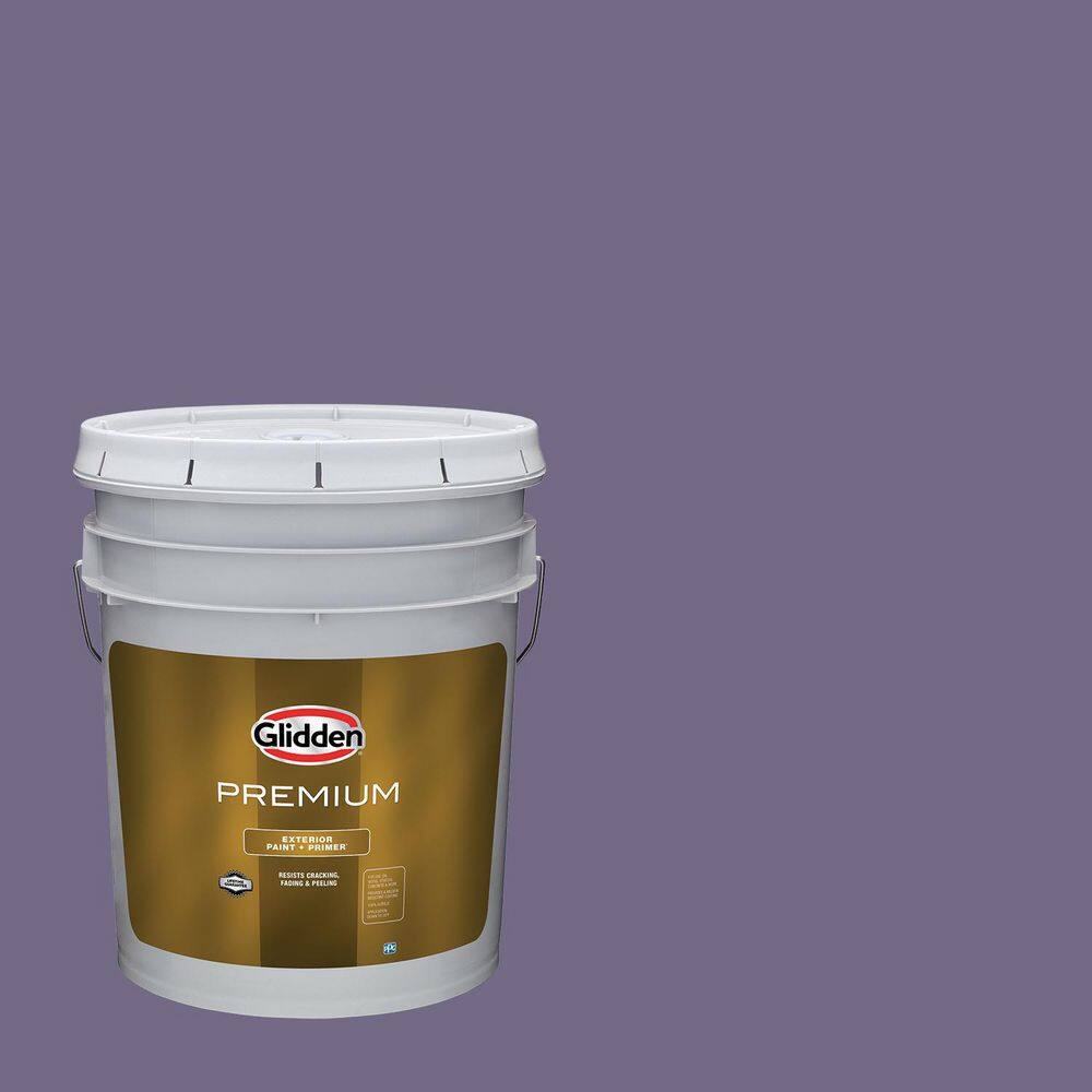 Glidden Premium 5 gal. PPG1174-6 Purple Rain Flat Exterior Paint