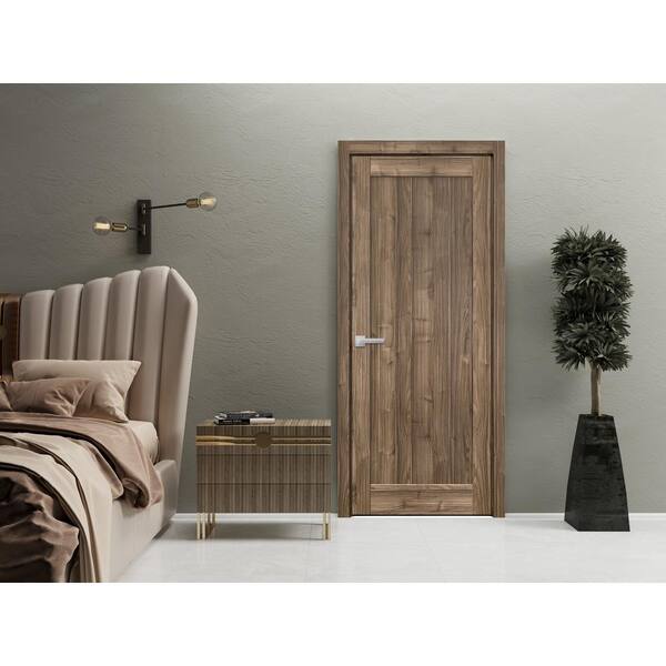 Sartodoors 4111 24 in. x 84 in. Left-Hand/Inswing Solid Wood
