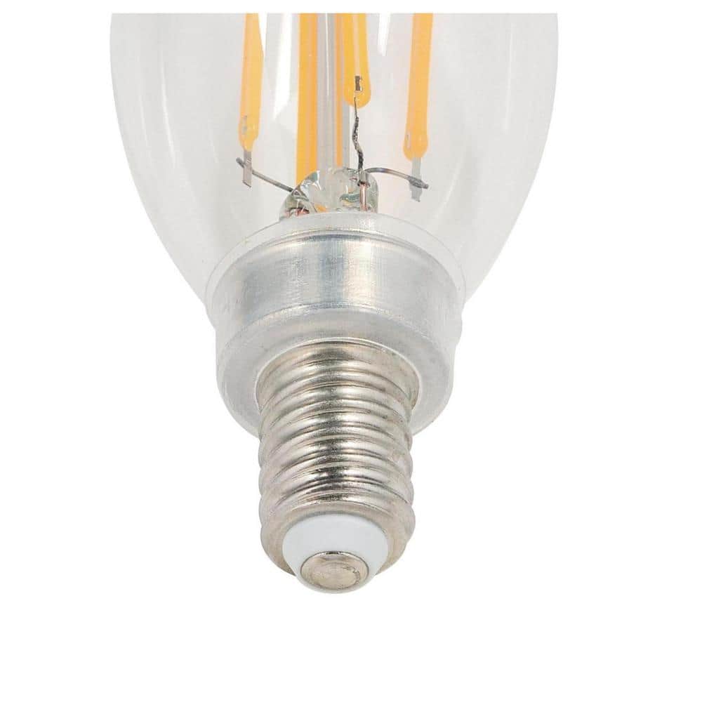 Clear Dimmable 60W Equivalent LED Candelabra Bulbs, Set of 6