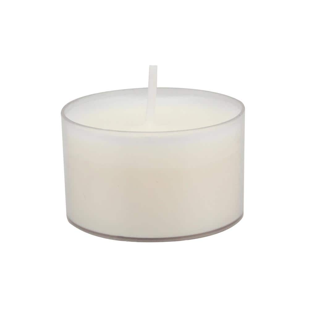 White Palm Wax Long Burning Tealight Candles, 48 Pack