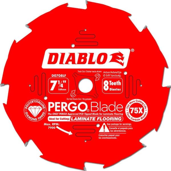 DIABLO 7-1/4in. x 8-Teeth PERGOBlade Saw Blade for Laminate and Wood Flooring