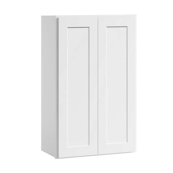 Hausvita 24 in. W x 12 in D x 42 in. H in. Shaker White Plywood Ready to Assemble Kitchen Wall Cabinet with Doors and Shelves