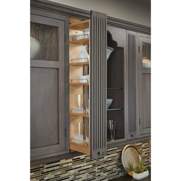 Rev-A-Shelf Filler Pullout Organizer w/Stainless Steel Panel for Wall  Cabinets (434-WF Series)