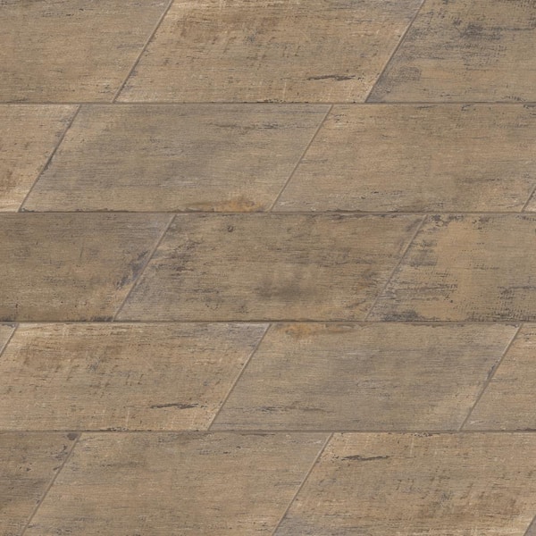 Merola Tile Retro Naveta Terra 7 in. x 16-3/8 in. Porcelain Floor and Wall Tile (11.05 sq. ft./Case)