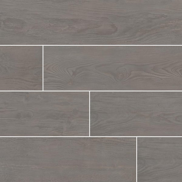 MSI Take Home Tile Sample-Claudio Coal 4 in. x 4 in. Matte Porcelain Wood Look Floor and Wall Tile