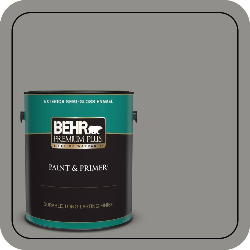 1 gal. Home Decorators Collection #HDC-AC-19 Grant Gray Semi-Gloss Enamel Exterior Paint & Primer price history on PriceWatchPro