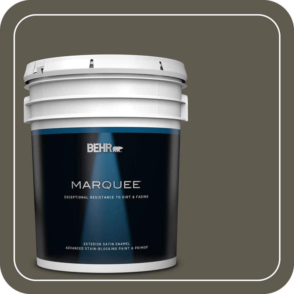 BEHR MARQUEE 5 gal. #780D-7 Wild Rice Satin Enamel Exterior Paint ...