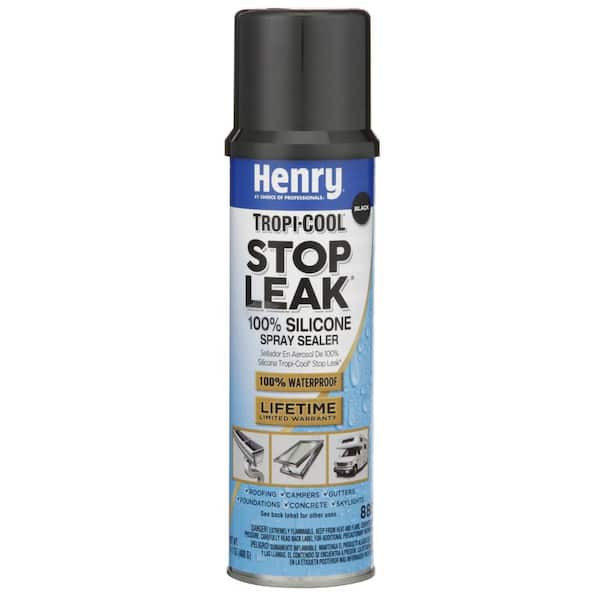 Henry 880 Tropi-Cool Stop Leak 100% Silicone Clear Spray Sealer 14.1 oz.  HE880C025 - The Home Depot