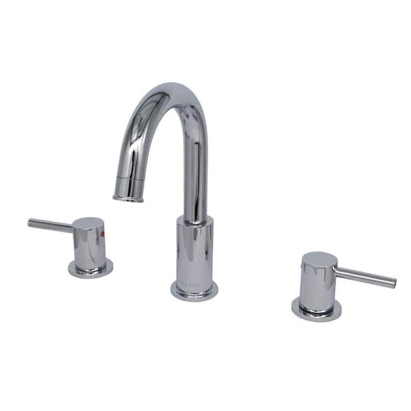 Lulani St. Lucia 2-Handle 8" Widespread Bathroom Faucet in Chrome