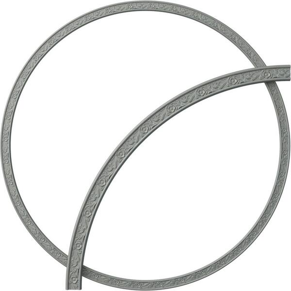 Ekena Millwork 74-3/4 in. Medway Floral Ceiling Ring (1/4 of Complete Circle)