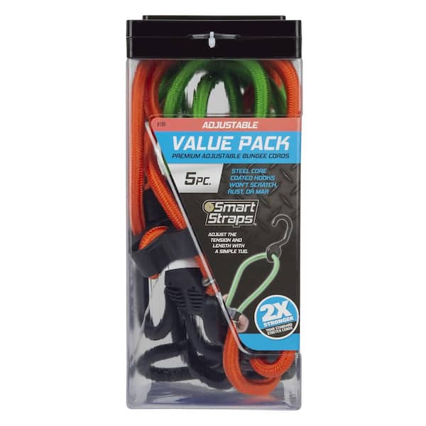 Bungee Cords - 10-Pack Virgin Rubber 12-Inch Cordage with Heavy-Duty  Vinyl-Coated Hooks and Fabric Wrapping - Truck Accessories by Stalwart  (Red) 