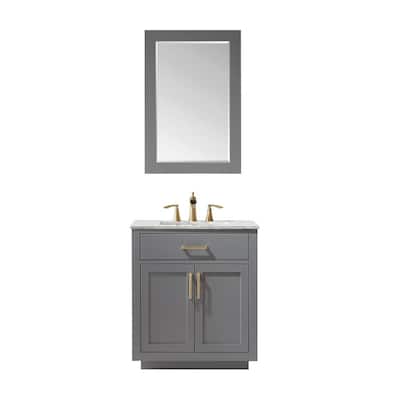 Single Bathroom Vanity Set In Gray, Home Depot Gray Vanity Set