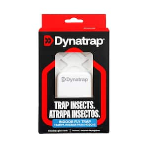 Indoor Plug-In Fly Trap for Flies, Fruit Flies, Moths, Gnats, and Other Flying Insects - 1 White Device + 2 Glue Cards