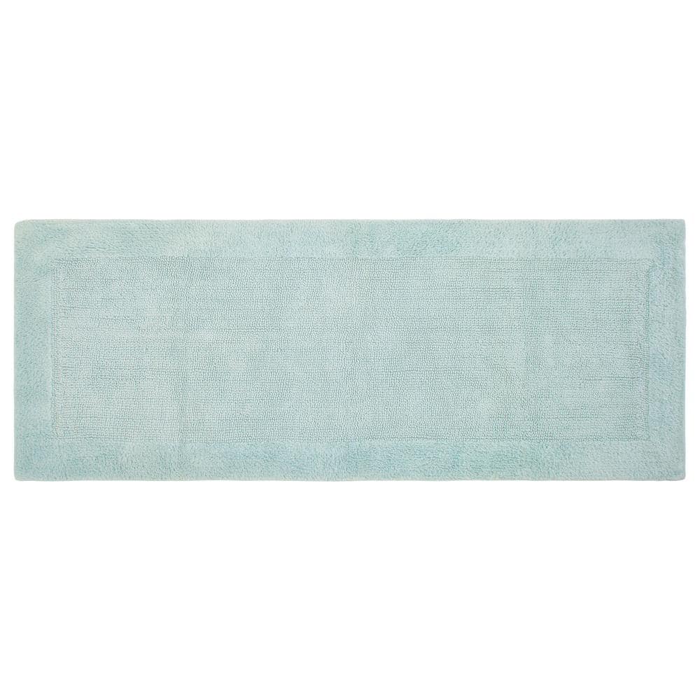 Chesapeake Bella Napoli Misty Blue Bath Runner (24 in. x 60 in.)