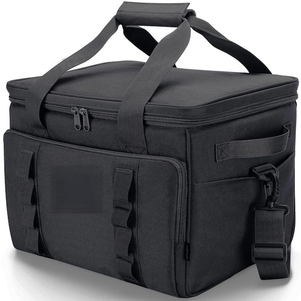 32 qt. Black Insulated Leakproof Soft Cooler, Large Collapsible Portable Travel Cooler Bags, Waterproof Soft Ice Chest
