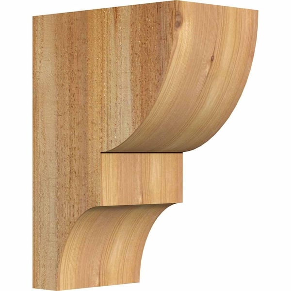 Ekena Millwork 6 in. x 10 in. x 14 in. Western Red Cedar Ridgewood Rough Sawn Corbel