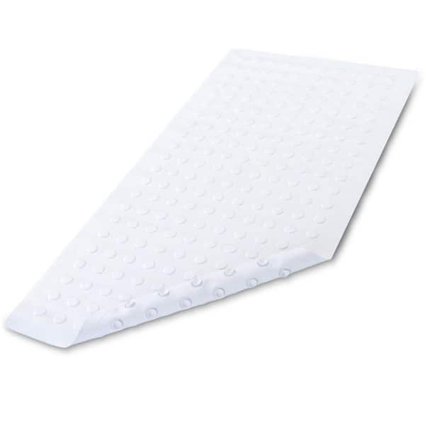 18 in. x 36 in. Extra Long Rubber Bath Safety Mat in White