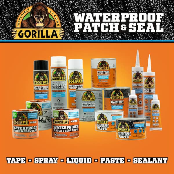 Gorilla 100% Silicone Sealant & Caulking Clear 10 oz.