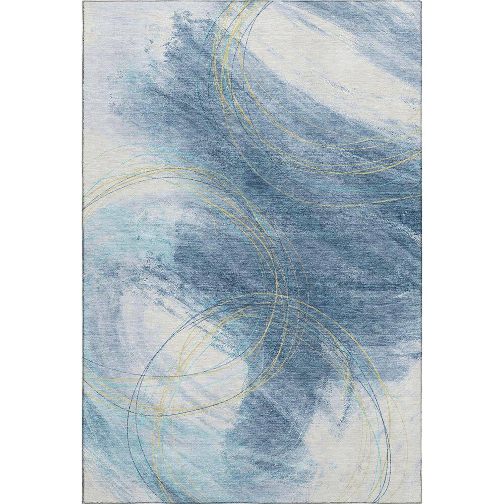 Mayfield Premium Machine Washable Abstract AMF2396 Sky 8 ft. x 10 ft. Area Rug price history on PriceWatchPro