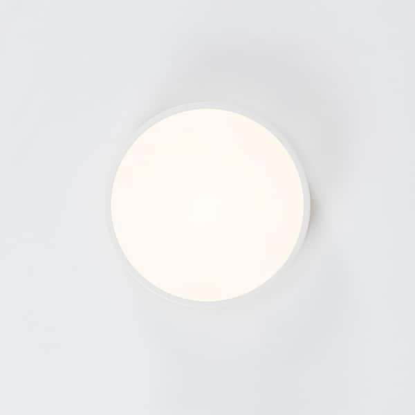 HUOKU Lumin 1-Light 15.7 in. W Matte White Selectable CCT Color