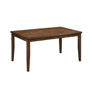 Russell 60 in. Traditional Mid-Century Modern Wood Dining table, Light Brown