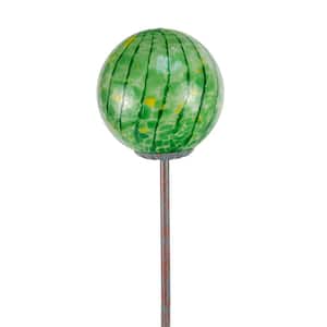 6 in. Round Lollipop KD Globe Stake Planter Accessory- Green