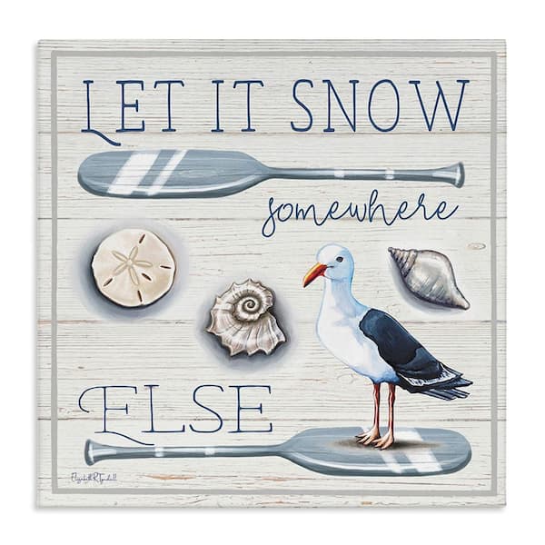 Stupell Industries Snow Somewhere Else by Elizabeth Tyndall 1-Piece Unframed Graphic Print Animal Poster Art Print 17 in. x 17 in.