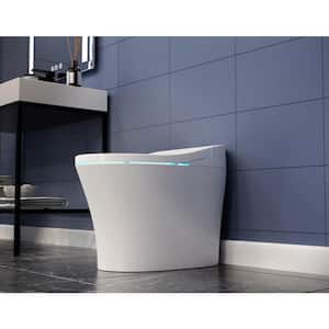 Vail Elongated 1.28 GPF Smart Toilet Bidet in White with Remote and Auto Flush