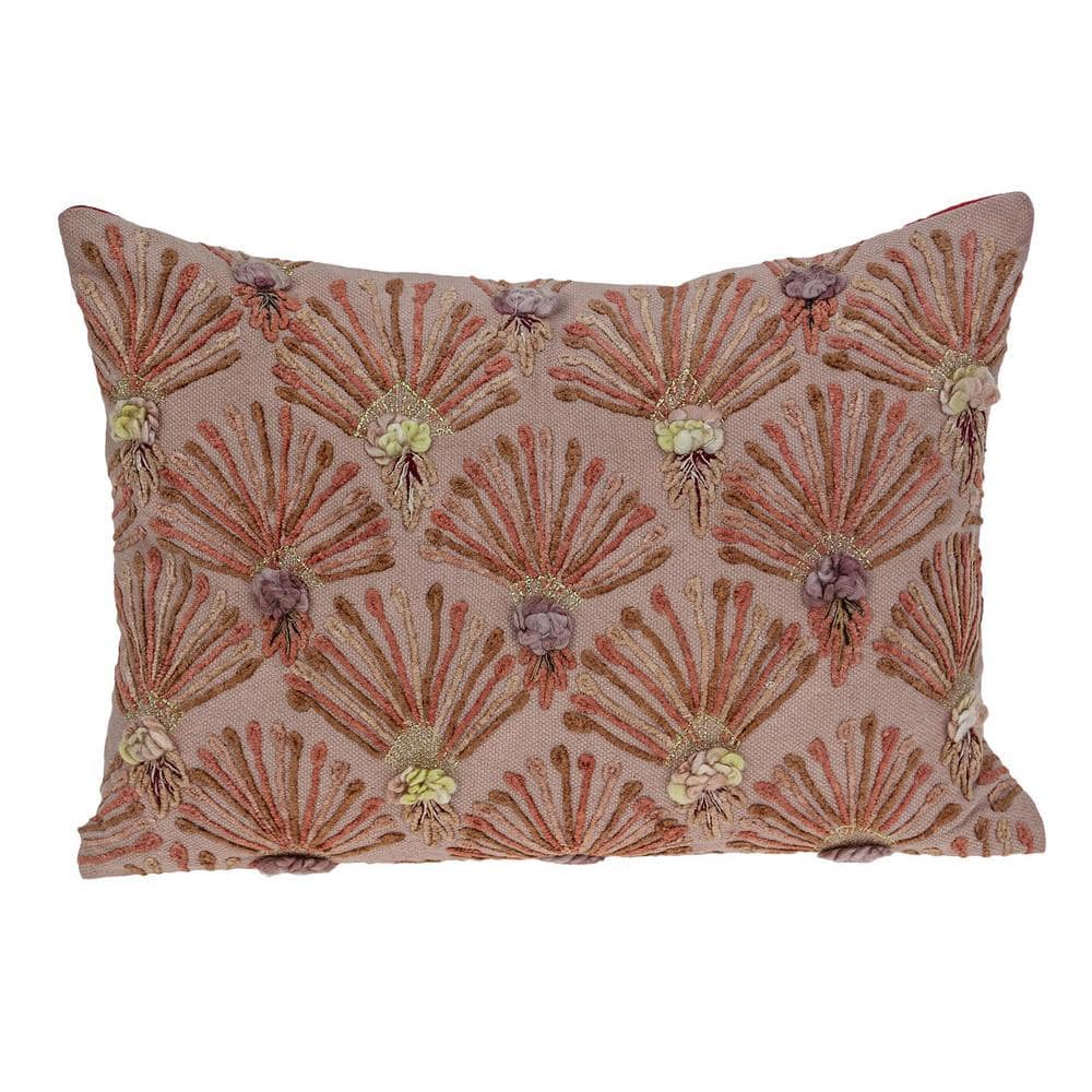 Lebo Pink Bolster Throw Pillow