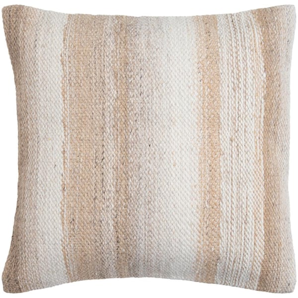 Artistic Weavers Terrain Beige Woven Down Fill 22 in. x 22 in. Decorative Pillow