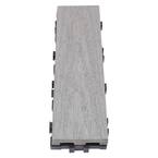 UltraShield Naturale 3 in. x 1 ft. Quick Composite Single Slat Deck Tile in Westminster Gray (4-Pieces per Box)