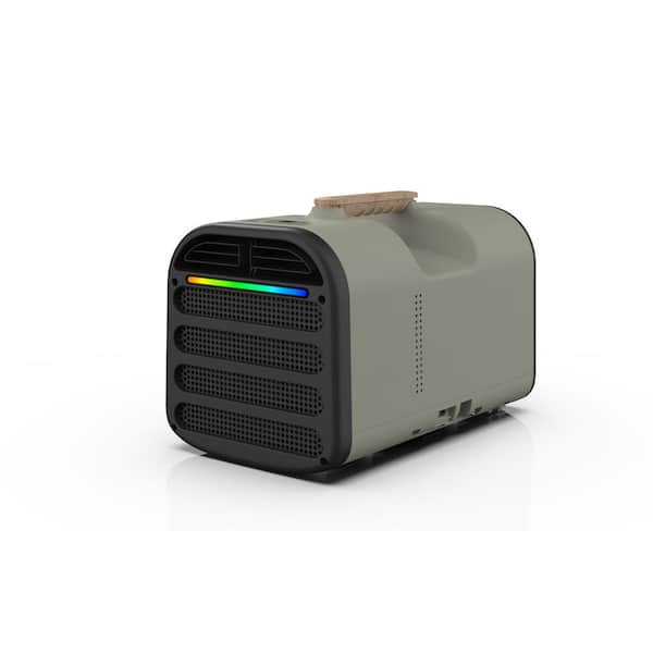 2800 (DOE) BTU Portable Air Conditioner in Green, 55 sq.ft. Remote Control, 5-Lighting Settings