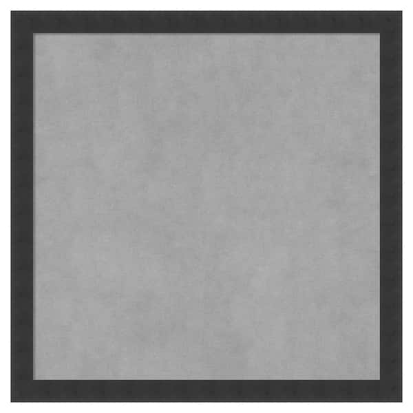 Amanti Art Mezzanotte Black 22 in. x 22 in. Framed Magnetic Board