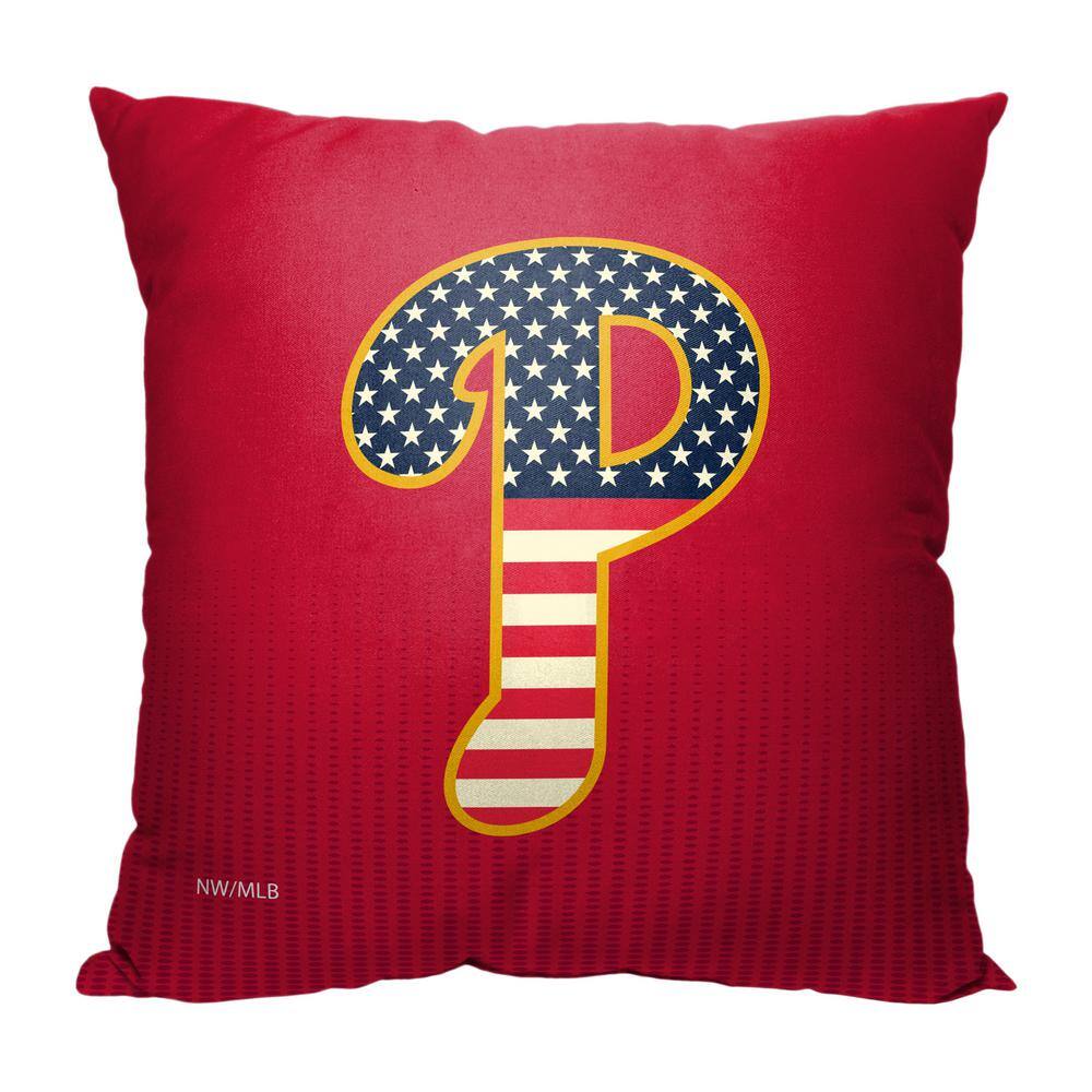 MLB Phillies Celebrate Series Printed Polyester Throw Pillow 18 X 18 price history on PriceWatchPro