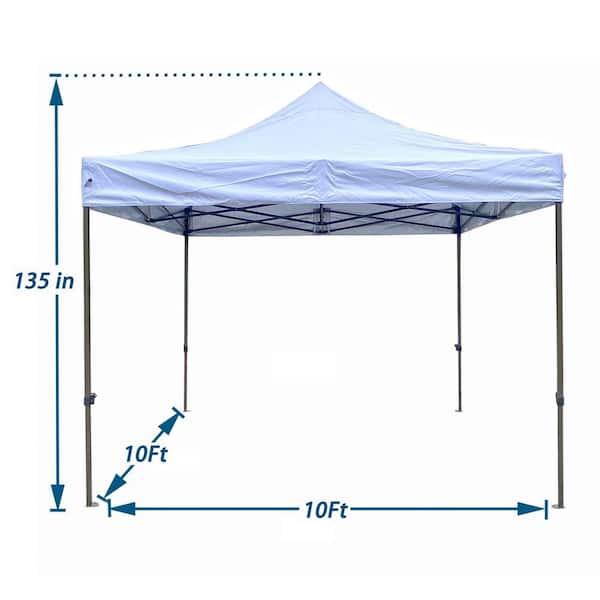 Wateday 10 ft. x 10 ft. White Outdoor Portable Use Waterproof Folding Tent