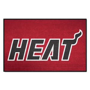 NBA Retro Miami Heat Red 2 ft. x 3 ft. Starter Mat Area Rug