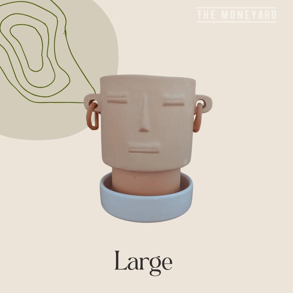 Clay planter Moai Meadow Large