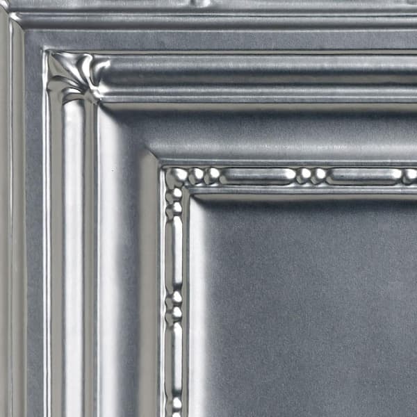 FROM PLAIN TO BEAUTIFUL IN HOURS Take Home Sample - Eyelet Lacquered Steel 1 ft. x 1 ft. Decorative Tin Style Lay-in Ceiling Tile (1 sq. ft./case)