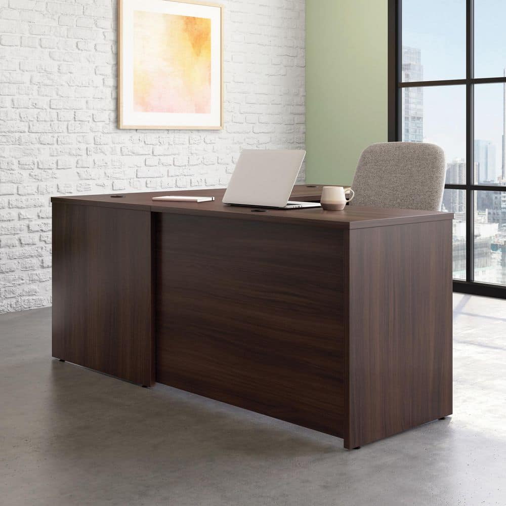 Noble Elm Executive Corner Desk with Melamine Top