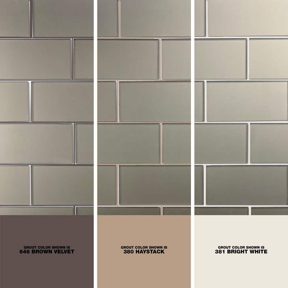Matte Bronze 3" x 6" Glass Subway Tile