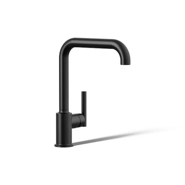 Purist Single-Hole Single-Handle Kitchen Sink Faucet with 8 in. Spout and 1-Faucet Handle in Matte Black
