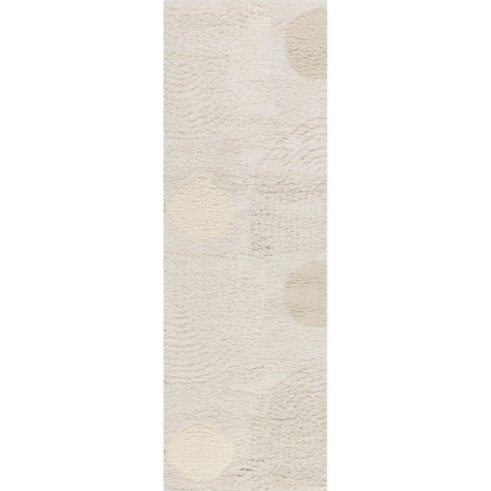 Gloria Abstract Shag Area Rug Beige 2 ft. 6 in. x 10 ft. Runner Rug price history on PriceWatchPro