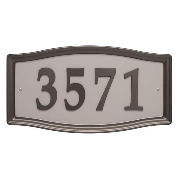 Easy Street Rectangular Aged Bronze Address System