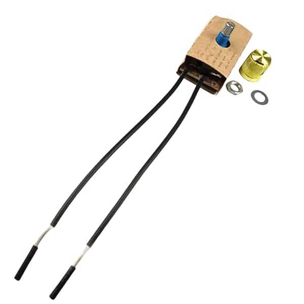 120-Volt Dimmer Switch Combo Kit Brass Inline Rotary Control for Table Floor Lamps Full Range (1-Pack)