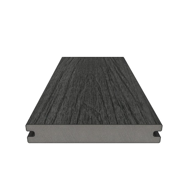 UltraShield Naturale Magellan 1 in. x 6 in. x 4 ft. Hawaiian Charcoal Solid with Groove Composite Decking Board (4-Pack)